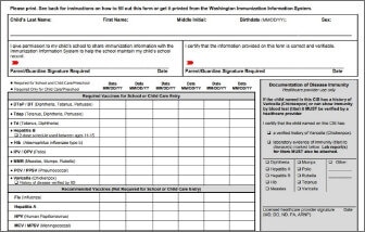 immunization status cove page